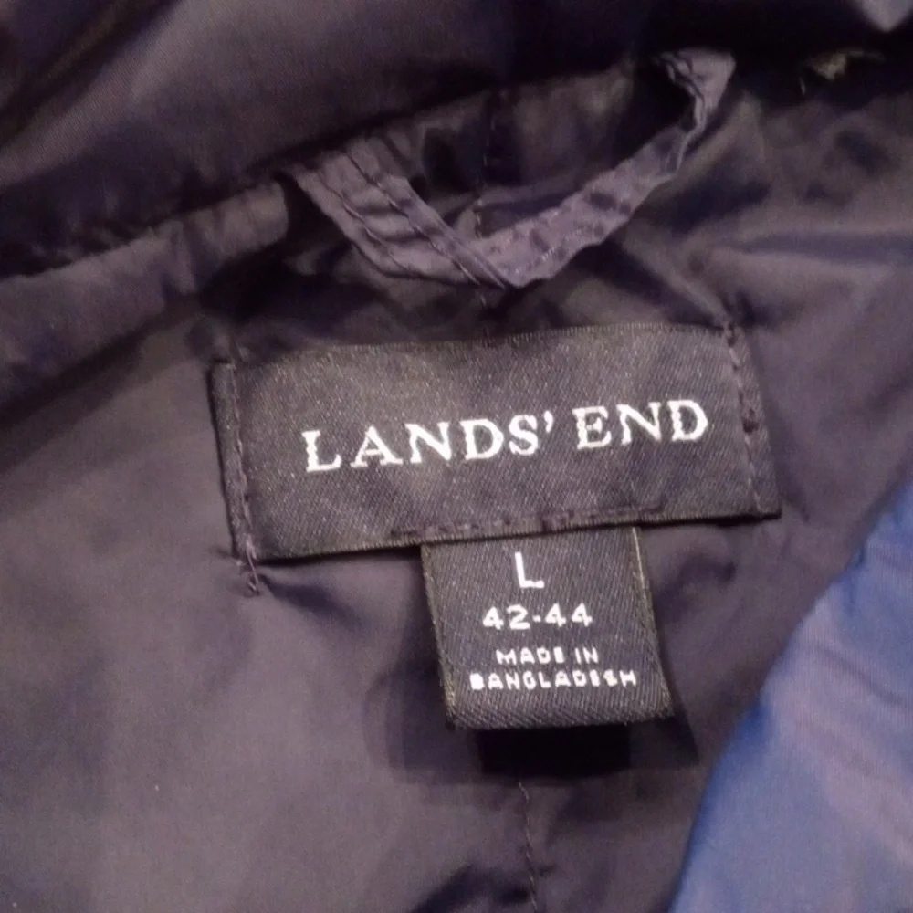 EUC Lands End Down Feathers Women's Vest Large